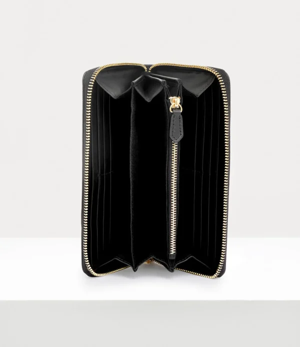 Vivienne Westwood Saffiano Biogreen Cl Zip Round Wallet | Women Wallets | Wallets And Purses